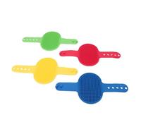 Fdit Lot de 4 Brosses de Toilettage pour Chat en Silicone Réglable pour Coin Mural - Brosse de Massage pour Chat - Gratte-visage pour Chatons à Poils Longs et Courts (Paquet de quatre)