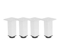 Fdit Lot de 4 Pieds Carrés Réglables pour Meubles, en Alliage D'aluminium, avec Molette de Réglage en Hauteur, pour Meubles, étagères, Canapés et Tables de (Pieds de Meuble carrés 120 mm - Couleur