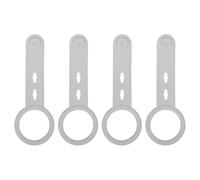 Fdit Lot de 4 Pinces à Serviettes de Cuisine en Silicone, Boucles Réglables et Antidérapantes, Support de Suspension pour Poignée de Poêle, Tige D'armoire, Organisateur Permettant de (GREY)
