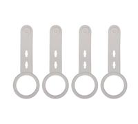 Fdit Lot de 4 Pinces à Serviettes de Cuisine en Silicone, Boucles Réglables et Antidérapantes, Support de Suspension pour Poignée de Poêle, Tige D'armoire, Organisateur Permettant de (Blanc chaud)