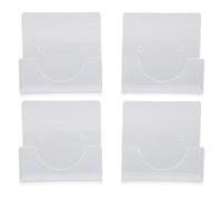 Fdit Lot de 4 Supports de Tringle de Douche Adhésifs en Acrylique Transparent, Support de Tringle à Rideau avec Base Large pour une Installation Stable (Transparent)