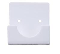 Fdit Lot de 4 Supports de Tringle de Douche Adhésifs en Acrylique Transparent, Support de Tringle à Rideau avec Base Large pour une Installation Stable (WHITE)