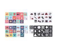 Fdit Lot de 64 Cartes Flash pour bébé à Contraste élevé, Couleur Noir et Blanc, Ensemble de Cartes Mémoire de Stimulation Visuelle pour Le Développement du Cerveau, Le Temps sur Le