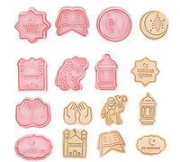 Fdit Lot de 8 Moules à Biscuits 3D en PP de qualité Alimentaire, Faciles à Nettoyer, pour Bricolage, Gâteaux, Biscuits, Pâtisserie, Fudge, Décoration de Fête du Ramadan avec 8 Thèmes (chiffre)