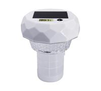 Fdit Lumière Solaire Flottante de Piscine RVB, étanche à l'eau, Télécommande, éclairage D'ambiance de Piscine avec Thermomètre pour Fête de Fontaine