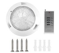 Fdit Lumière sous-Marine AC12V 35W RGB, Lampe de Piscine Multicolore étanche avec Télécommande pour Décoration de Rocaille de Fontaine D'étang à Poissons