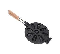 Fdit Machine à Biscuits en Noyer, 12 Cavités Antiadhésives en Alliage D'aluminium pour Biscuits de Forme Uniforme avec Revêtement Facile à Nettoyer pour la Cuisson à la Maison, le (BLACK)