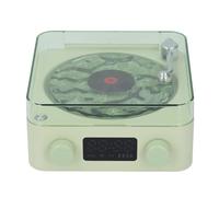 Fdit Machine à Bruit Blanc, Décoration de Maison, pour Relaxation, Haut-parleur, Horloge pour Bureau, Plastique Blanc 6 Pouces (GREEN)