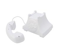 Fdit Machine à Bruit Blanc Style Téléphone Rétro avec Veilleuse pour bébé Adulte Sommeil, Machine Sonore pour Chambre de Chevet, Plastique Portable 14 X 10,5 X 13 Cm (WHITE)