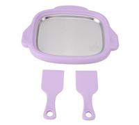 Fdit Machine à Frire la Glace, Machine à Crème Roulée avec Plaque en Acier Inoxydable et 2 Pelles pour Faire du Yaourt Frit et des Rouleaux de Crème Glacée (PURPLE)