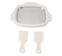 Fdit Machine à Frire la Glace, Machine à Crème Roulée avec Plaque en Acier Inoxydable et 2 Pelles pour Faire du Yaourt Frit et des Rouleaux de Crème Glacée (WHITE)