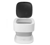 Fdit Machine à Laver Pliable et Portable de 1 Kg avec 3 Programmes de Lavage et Tuyau de Vidange, Idéale pour les Sous-Vêtements, les Petits Vêtements, les Voyages et les Séjours en (Prise UE)