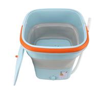 Fdit Machine à Laver Portable Mini Lave-Linge 16L Pliable, Pulsateur Automatique avec Essorage Doux, pour Appartements, Dortoirs, Voyages, Camping, Linge de bébé et (Prise UE 220V 50Hz)