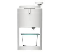 Fdit Machine Manuelle à Cônes de Neige, Broyeur à Glace rasé à la Main Efficace pour la Cuisine Domestique avec Bol en Verre, Rasoir à Glace Portable pour les Fêtes Amusantes et les Rassemblements