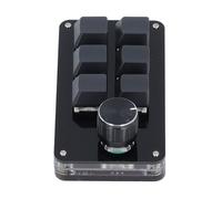 Fdit Macropolster Programming 6 Mini Mini Game Keybooks Clavier USB pour PC Office Music Abs Metal, Red Switch Powder