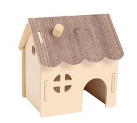 Fdit Maison de Hamster en Bois, Cachette de Hamster en Bois, Nids de Couchage Confortables avec Plusieurs Compartiments pour Petits Animaux, Cage à Cochon d'Inde