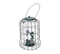 Fdit Mangeoire à Oiseaux à L'épreuve des écureuils, Mangeoire à Oiseaux en Métal Suspendue D'extérieur avec 4 Ports d'alimentation, Tube PC pour la Décoration Extérieure du Jardin