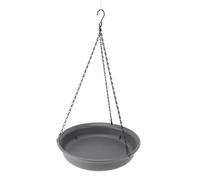 Fdit Mangeoire à Oiseaux Suspendue Durable, Chaîne en Métal, Plateau de Bain pour Oiseaux, Facile à Remplir pour la Décoration de Jardin de Patio