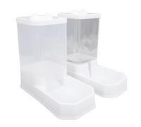 Fdit Mangeoire pour Animaux de Compagnie et Distributeur d'eau, Station d'eau Alimentaire Automatique 4L 2.2KG pour Chat Chien Anti-basculement PP Combo 29x15x26cm