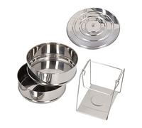 Fdit Marmite à Vapeur en Acier Inoxydable 304, Marmite à Vapeur Empilable à 2 Niveaux avec Couvercle, pour la Cuisine, Boulettes, Légumes, Poisson, Volaille