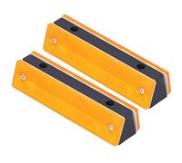 Fdit Marqueurs de Goujon de Route Réfléchissants Rectangulaires, Paquet de 2 avec Réflecteurs Solaires Gratuits pour la sécurité de la Circulation Routière (double jaune)