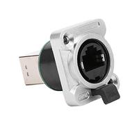 Fdit Matériau D'isolateur Rond RJ45 - Connexion à Angle de Connexion Imperméable pour 8 Câbles de Base