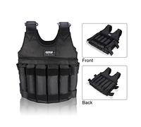 Fdit Max Charge 50 kg Gilet lesté réglable pour entraînement, boxe, fitness (poids non inclus)