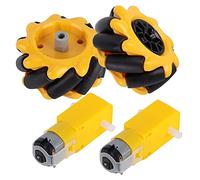 Fdit MECANUM + pour Le Moteur du Moteur sur la Roue Dentaire TT, Composants Jouets 60 Mm, Roue Polyvalente et Confortablement pour Les Voitures Intelligentes, Traduction Gauche et Droite,