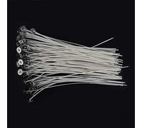 Fdit Mèche de Bougie Lampwick Candlewick 100 Pièces Coton Naturel Faible Fumée Aucune Odeur Ne Brûle Plus Longtemps pour Les Bougies de Bricolage avec de la Paraffine de la Cire (20cm)