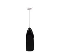 Fdit Mélangeur à café électrique Mousseur à Lait Mélangeur à Main avec Tête en Acier Inoxydable pour Cuisine Restaurant café (BLACK)