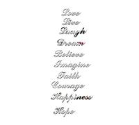 Fdit Ménage Salon Acrylique Auto-Adhésif Miroir Wall Sticker Anglais Lettre Escalier Autocollant Décoration de La Maison(Argent)