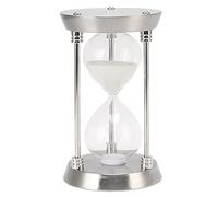 Fdit Métal Vide Sablier Sablier Ensemble Cadre Sablier Horloge Vintage Haute Brillance Sablier Horloge pour Mariage Maison Bureau Bureau Décor (Argent)