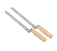 Fdit Miel, Paquet de 2 Couteaux D'apiculture en Acier Inoxydable avec Manche en Bois, Outil de Récolte de 15 Pouces pour Cadres en Nid d'abeille