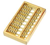 Fdit Mini abattage en laiton à 9 vitesses, instrument de mathématiques chinois pour enfants, collection pour adultes, 1,5 pouces, sculpté avec une facture exquise, ce qui signifie richesse roulante