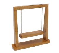 Fdit Mini Balançoire en Bois Exquise, Belle, Robuste et Durable, Accessoire de Maison de Poupée pour Enfants de Plus de 3 Ans