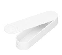 Fdit Mini Boîte de Rangement Coton Tapper Container Ours Motif de Daubdes Conception pour les Cure-dents et Petits Accessoires ABS Matériau (WHITE)