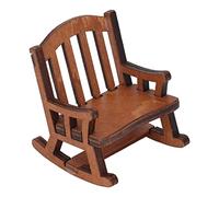Fdit Mini fauteuil inclinable en bois composite, échelle 1:12, idéal pour les amateurs de maisons de poupées (L)
