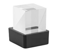 Fdit Mini Horloge Météo WiFi Animée en Forme de Cube élégante pour Décoration de Bureau et Mises à Jour Météo en Temps Réel (Black)