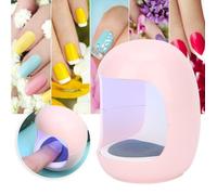Fdit Mini lampe de manucure Mini USB Single Finger Portable Nail Art Gel Polish Dryer UV LED Lampe de polymérisation (Rose)
