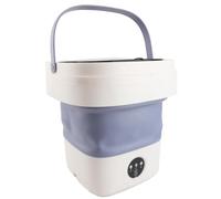 Fdit Mini Lave-seau Portable, Machine à Laver Pliable de 7,5 L avec Essorage Doux et Tuyau de Drainage, Entièrement Automatique pour une Utilisation en Dortoir à Domicile (Prise UE)
