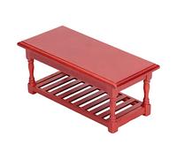 Fdit Mini Meubles de Maison de Poupée, Table Basse en Acajou, Table à thé Portable avec Un Savoir-Faire Exquis, Planches en Bois Robustes, échelle 1:12 pour Enfants/Amateurs de Miniatures