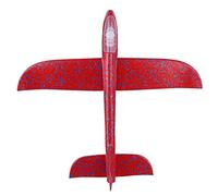Fdit Mini Planeur Volant à Lancer avec Lumières LED, Avion Jouet en EPP à Lancer à la Main pour la Nuit, Modèle d'avion Bleu de 47 Cm avec équilibre à Bille d'acier pour Les Jeux (Rouge)