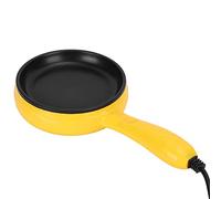 Fdit Mini Poêle à œufs 350 W, Antiadhésive, électrique, Crêpière Portable avec Spatule en Bois Isolée Thermiquement, pour Dortoirs, Camping, Voyage