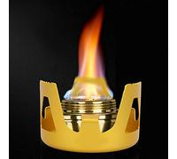 Fdit Mini Portable Cuire à L'extérieur Cuire le Carburant à L'alcool, Trous de Ventilation D'air, Couvertures Scellées, Adaptées à la Maison et au Camp (Doré)