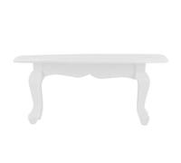 Fdit Mini Table Basse 1:12 pour Maison de Poupée, Modèle de Table à thé en Bois Blanc pour Décoration de Maison de Poupée, échelle 1:12