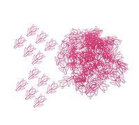 Fdit Mini Trombones à Fleurs, Ensemble de 80 Pinces Décoratives en Fer pour Fichiers, Signets et Photos, Boîte de Rangement Compacte Incluse pour le Bureau, L'école et L'artisanat (Rose rouge)