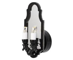 Fdit Miroir Mural à Double Tête pour Maison de Poupée, avec Batterie, éclairage Miniature Artisanal, Idéal pour la Décoration de Conte de Fées