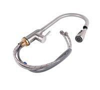 Fdit Mitigeur de Cuisine G1/2, Robinet Mélangeur Eau Chaude Froide avec Douchette Extractible, Cuivre brossé pour évier de Ferme