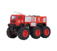 Fdit Modèle de Camion de Pompier moulé sous Pression en Alliage Réaliste, Grande Roue, Moteur de Pompier à 6 Roues Motrices pour Enfants, Scène Applicable: Enfants Matériau: Plastique, Alliage,