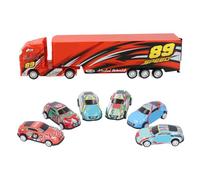 Fdit Modèle de Voiture de Camion Porte-conteneur de Grande Taille avec Tête de Voiture en Alliage, Jouet de Camion Porte-conteneur Rétractable pour Enfants, pour la Récréation des Enfants (Style 1)